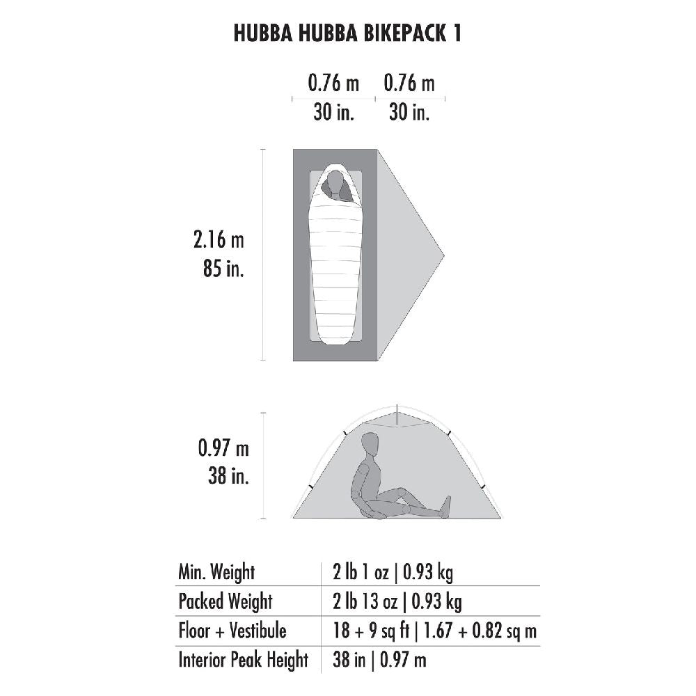 Hubba Hubba™ Bikepack 1 Dimensions & Specs