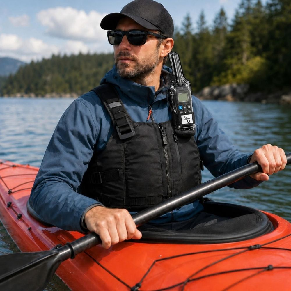 Gearlab VHF Pod Waterproof Case On PFD