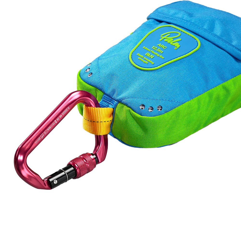 Palm 12.5m Arc Throwline attached to carabiner