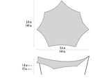 Diagram showing MSR rendezvous sun sheild dimensions