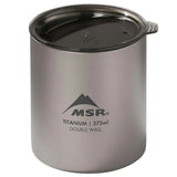 MSR Titan Double Wall Mug with lid on