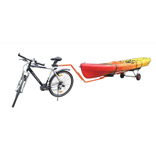Eckla Kayak SUP Tow-along Follower Bicycle Trailer attached to bicycle