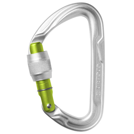 Edelrid Pure Screwgate Carabiner silver and green