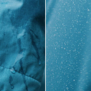 Gear Aid Revivex Durable Water Repellent Spray (DWR) water bead comparison