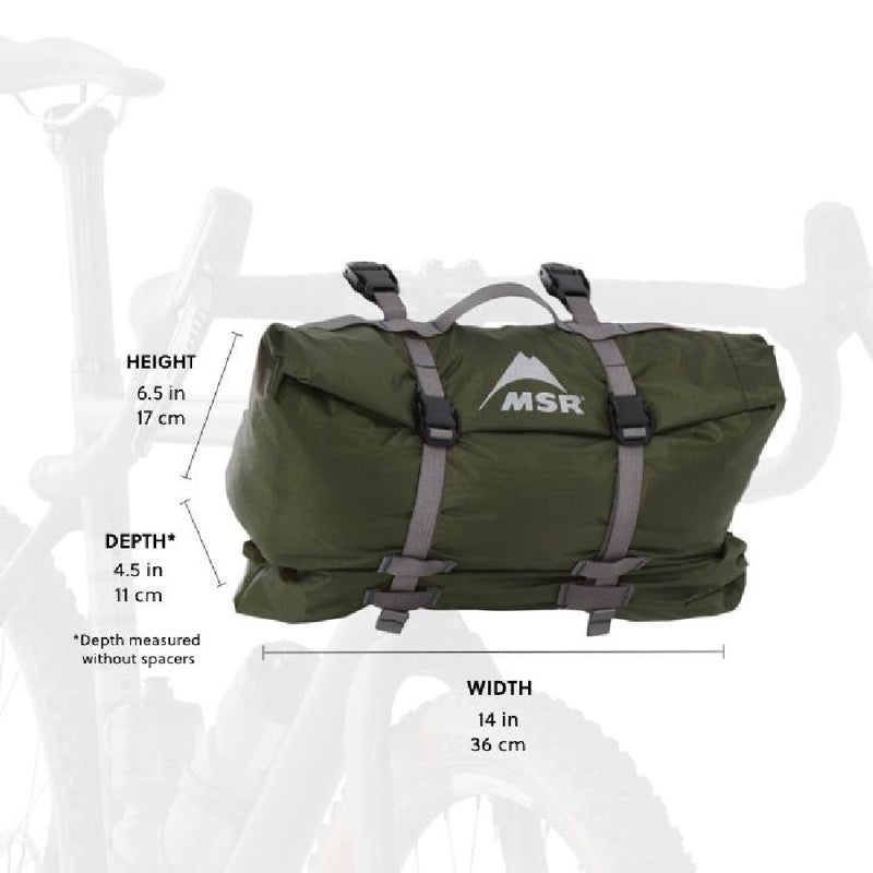 Hubba Hubba™ Bikepack 1 | Packed Storage Bag Dimensions