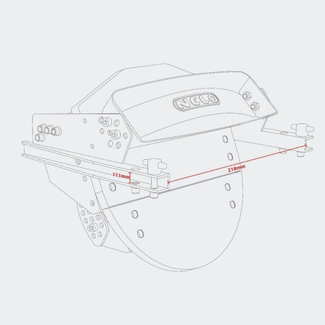Nelo K1 Replacement Standard Footrest A1 Dimensions 1