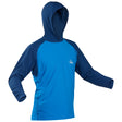 Product photo of a blue Palm Helios Hoodie Base Layer for kayaking
