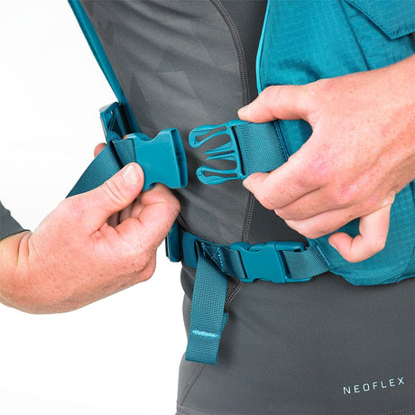 Palm Solo SUP Vest Buoyancy Aid PFD teal zoom on side buckle