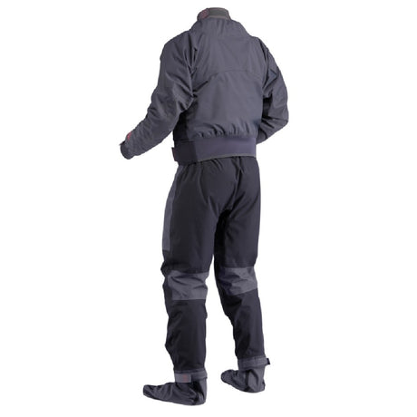 Palm Cascade Mens Kayaking Drysuit Jet Grey Black Back