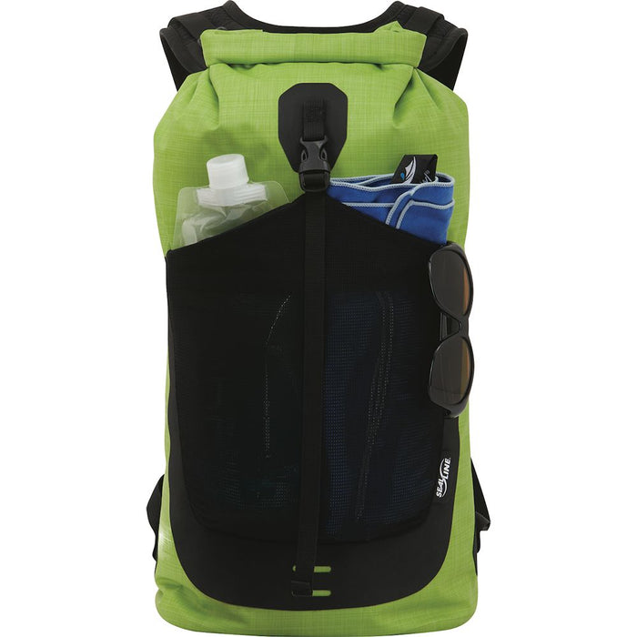 SealLine Skylake Dry Daypack green zoom on front mesh