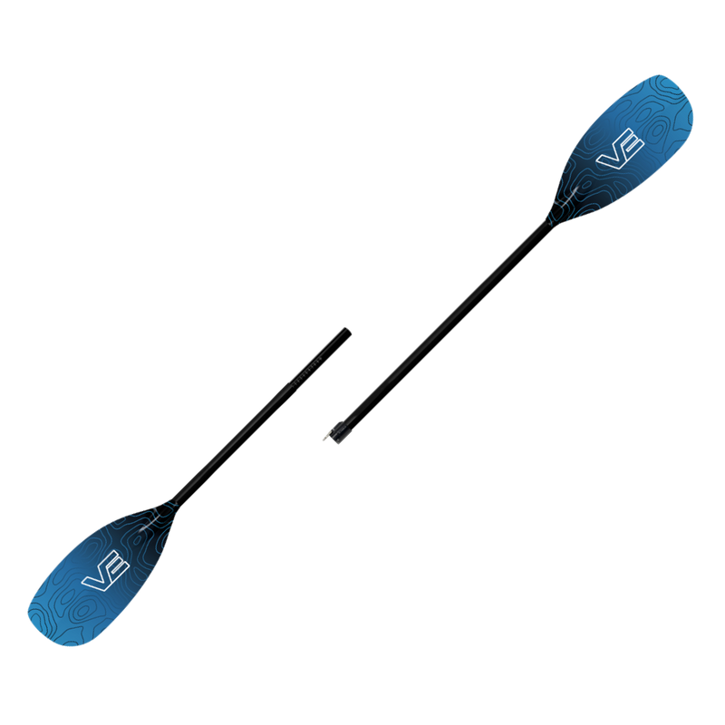 VE Creeker Glass Kayak Paddle - Straight Glass Shaft, 2 Piece
