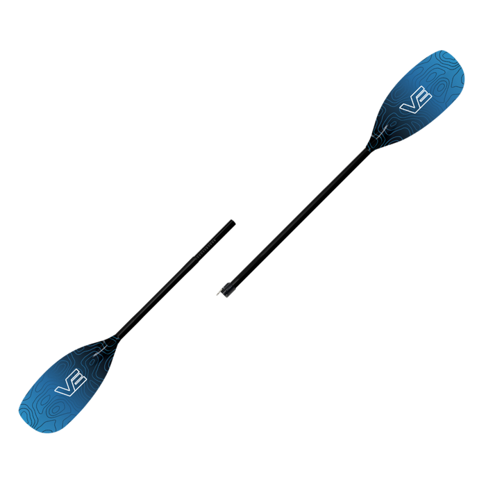 VE Creeker Glass Kayak Paddle - Straight Glass Shaft, 2 Piece