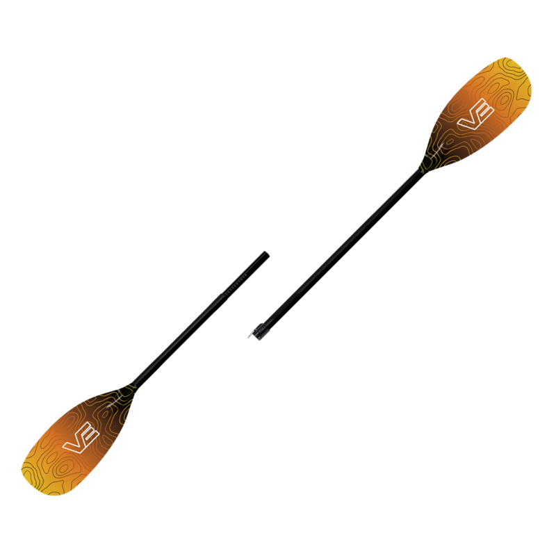 VE Creeker Glass Kayak Paddle - Straight Glass Shaft, 2 Piece