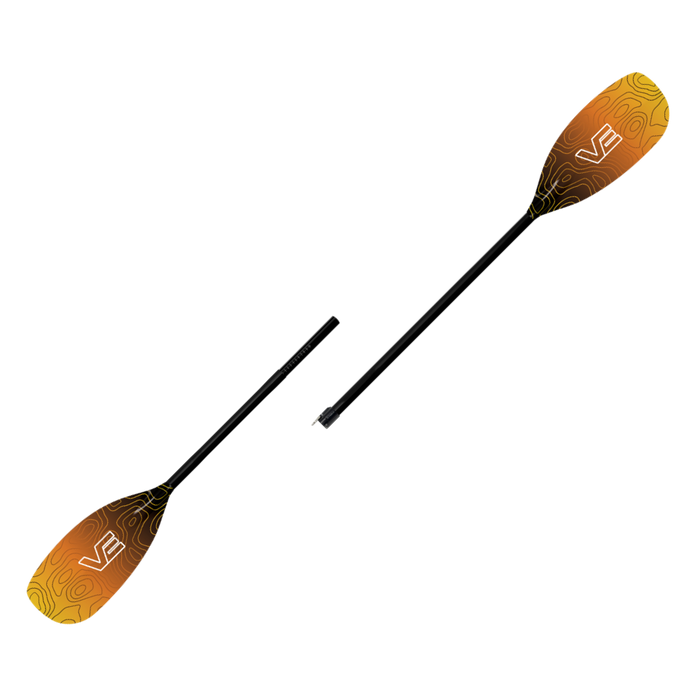 VE Creeker Glass Kayak Paddle - Straight Glass Shaft, 2 Piece