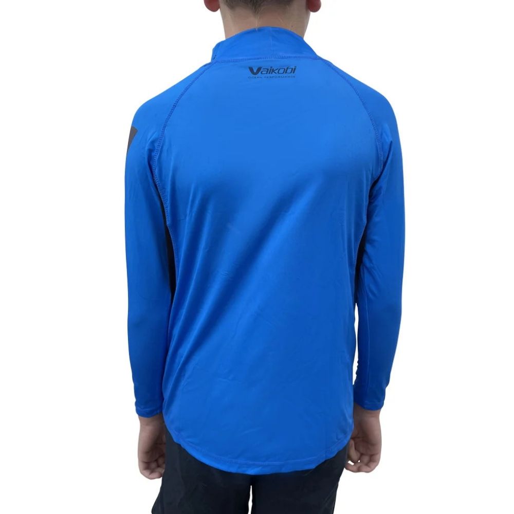 Vaikobi UV LS Kids Rash Guard Cyan Back