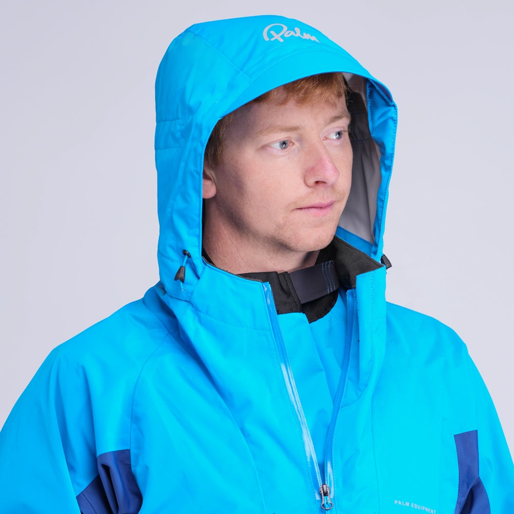 Palm Chinook Mens Touring Jacket azure navy hood up