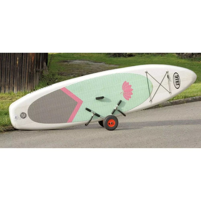 Eckla Maui SUP, Paddle board transport trolley loaded with paddle board