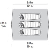 MSR Thru-Hiker 70 Wing V2 sizing diagram