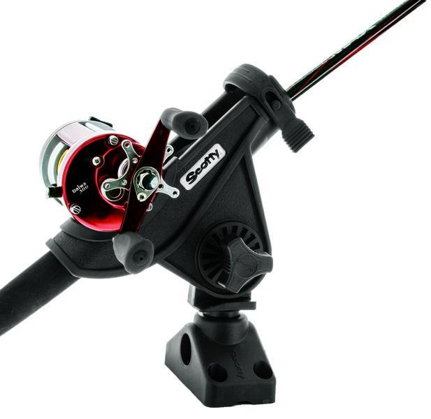 Scotty 280 Baitcaster/Spinning Rod Holder, Black w/241